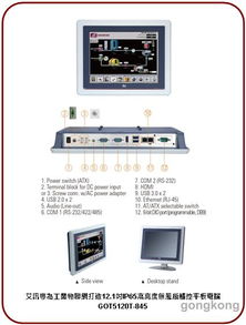 艾讯科技GOT5120T-845 专为工业物联网打造的12.1寸高亮度无风扇触控平板计算机